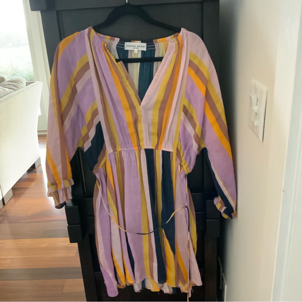 Apiece Apart Striped La Flute Mini Dress